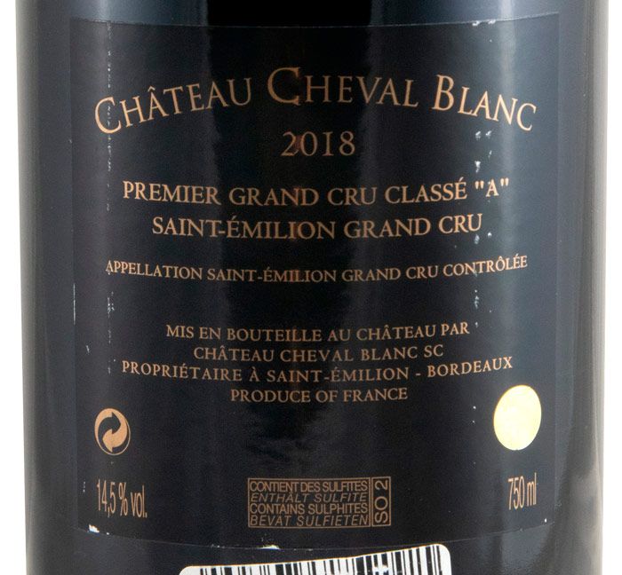 2018 Château Cheval Blanc Saint-Émilion tinto