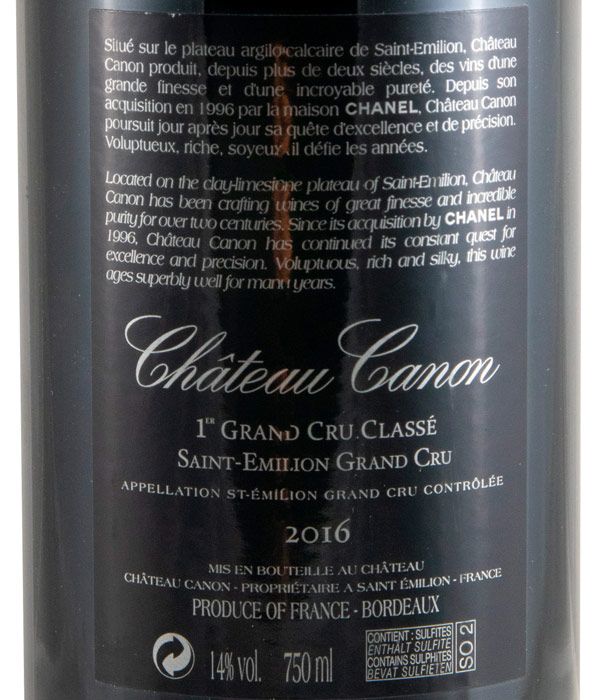 2016 Château Canon Saint-Émilion tinto