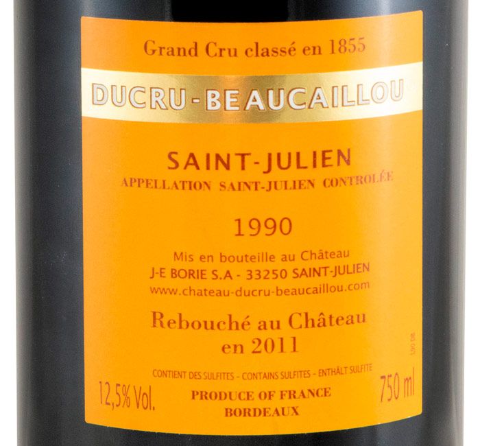 1990 Château Ducru-Beaucaillou Saint-Julien tinto