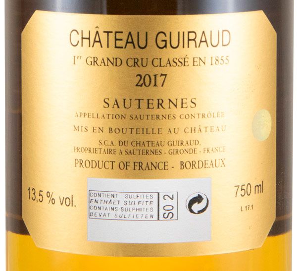 2017 Château Guiraud Sauternes white