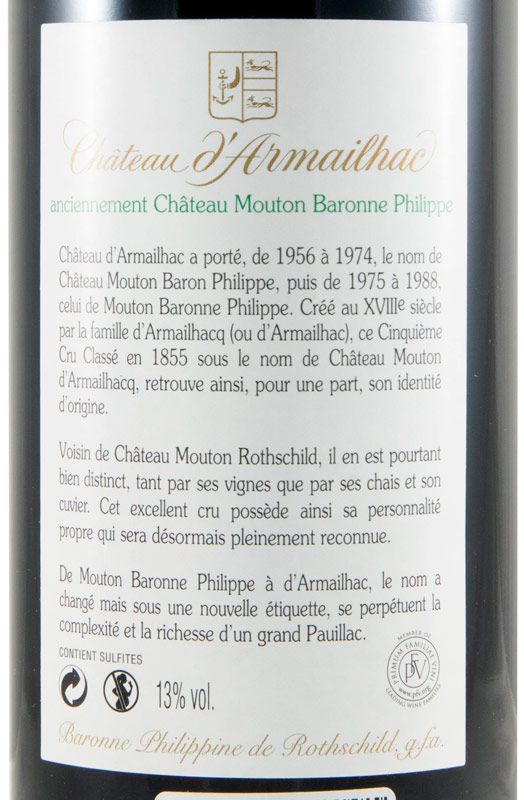 2013 Château d'Armailhac Pauillac red