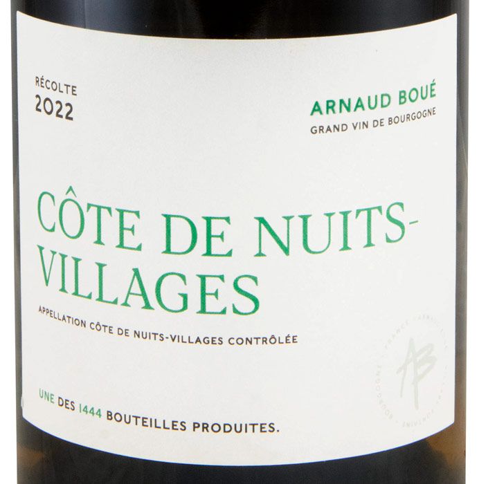 2022 Arnaud Boué Côte de Nuits-Villages biológico branco