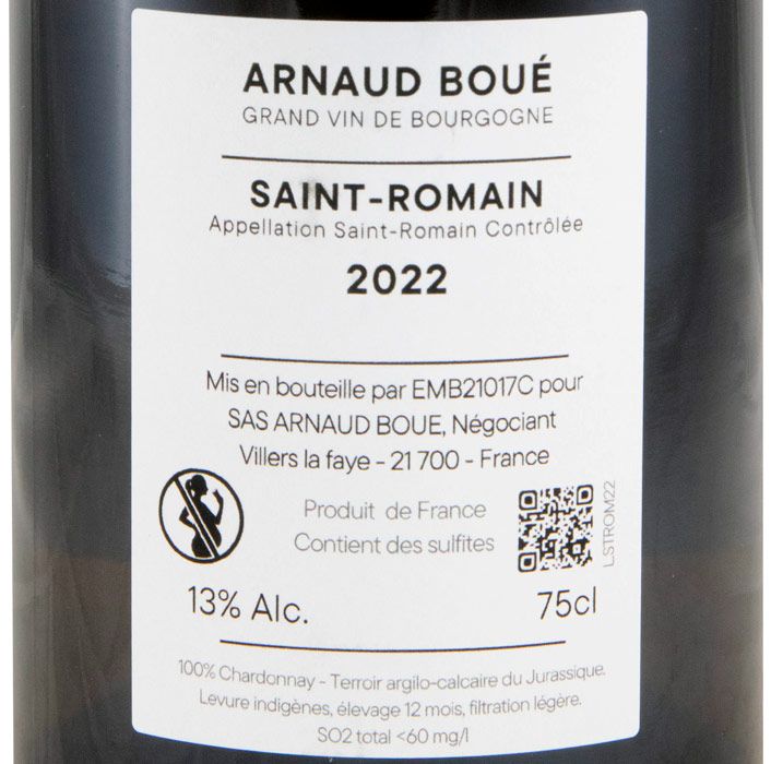 2022 Arnaud Boué Saint-Roman branco