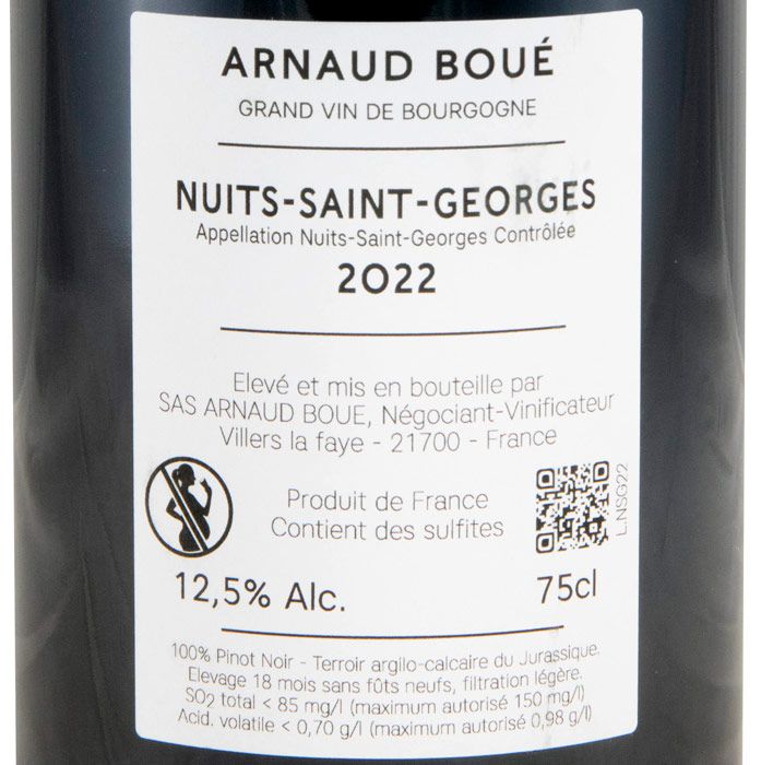 2022 Arnaud Boué Nuits-Saint-Georges tinto