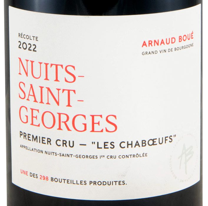 2022 Arnaud Boué Les Chaboeufs Nuits-Saint-Georges Premier Cru tinto