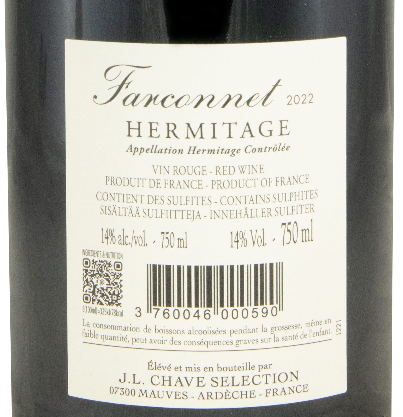 2022 Domaine Jean-Louis Chave Sélection Farconnet Hermitage tinto