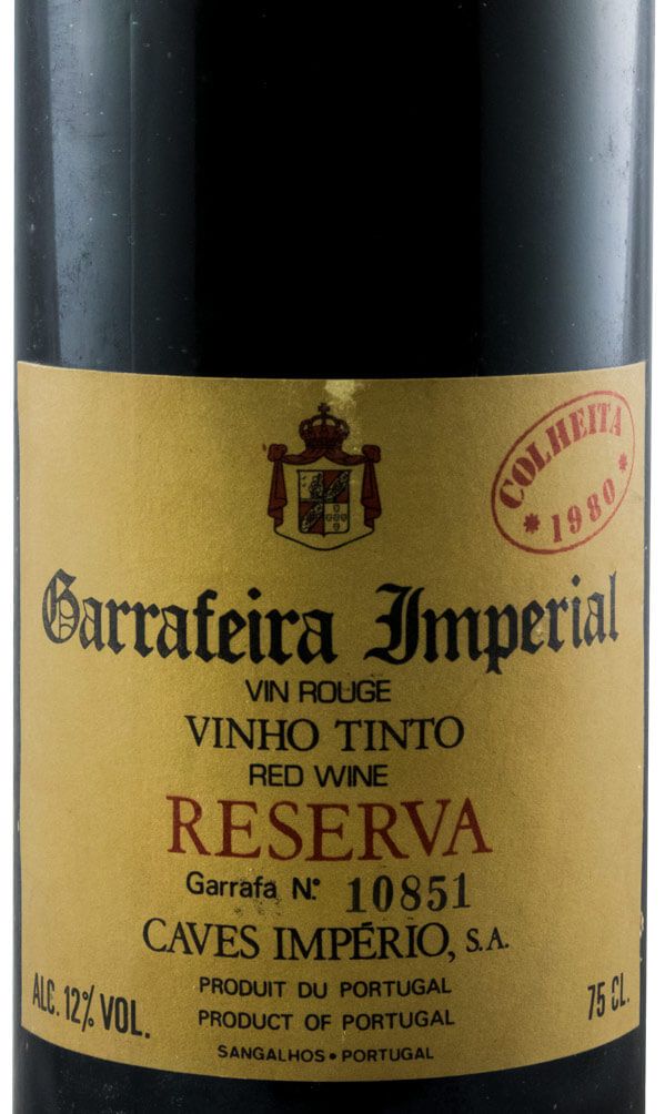 1980 Caves Império Garrafeira Imperial Reserva red