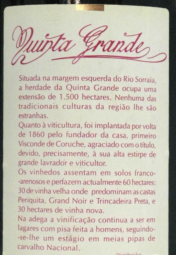 1995 Quinta Grande red