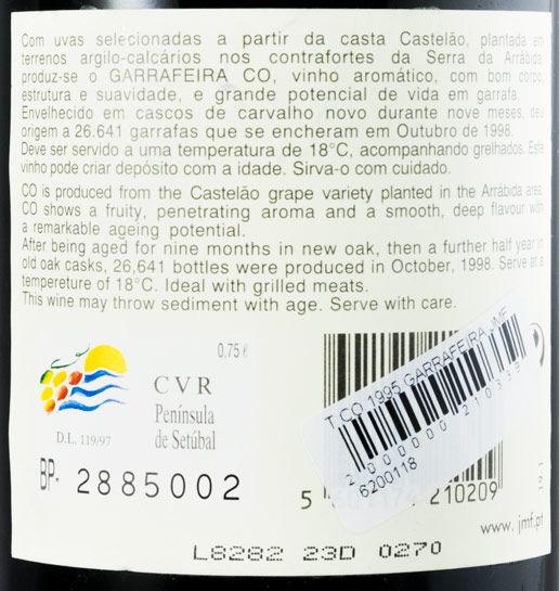 1995 José Maria da Fonseca CS Garrafeira tinto