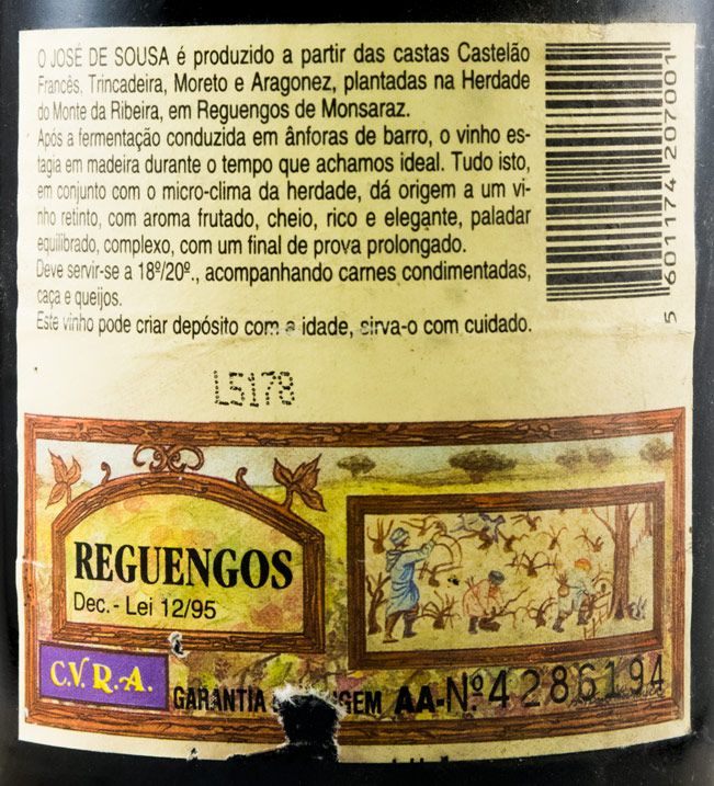 1992 José Maria da Fonseca José de Sousa red Velho red