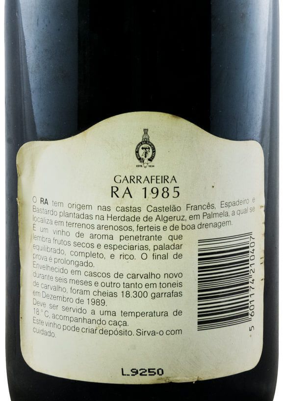 1985 José Maria da Fonseca Garrafeira R.A tinto