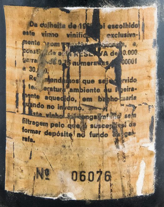 1966 Borba Reserva tinto (rótulo de cortiça)