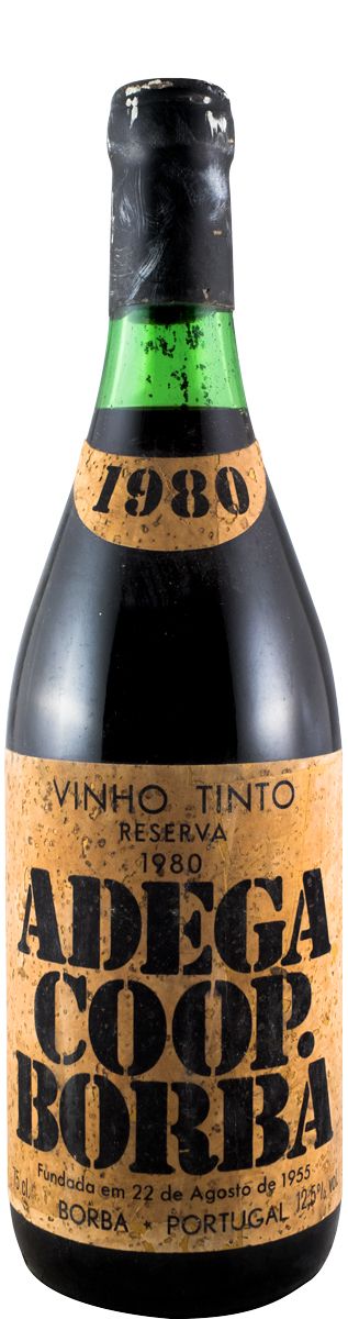 1980 Borba Reserva tinto (rótulo de cortiça)