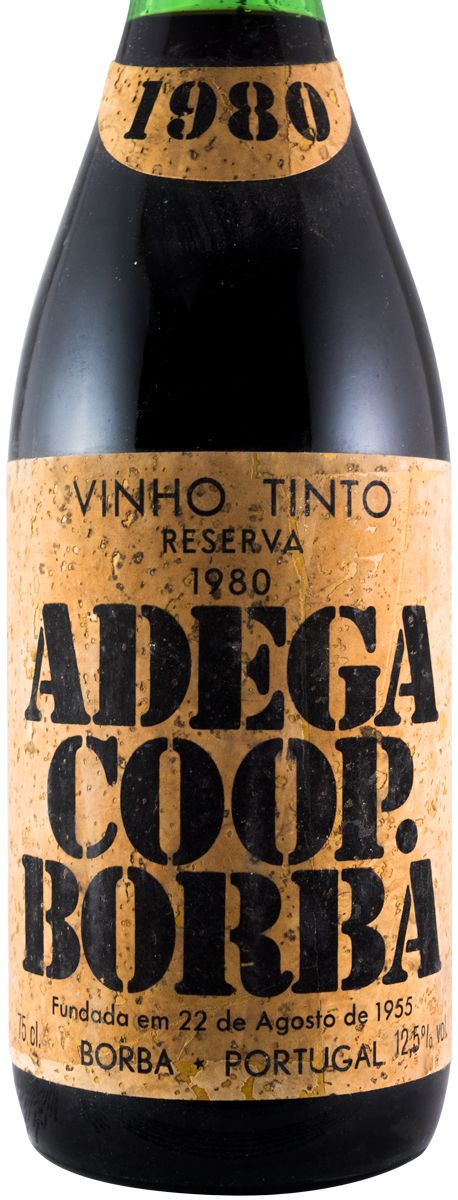 1980 Borba Reserva tinto (rótulo de cortiça)