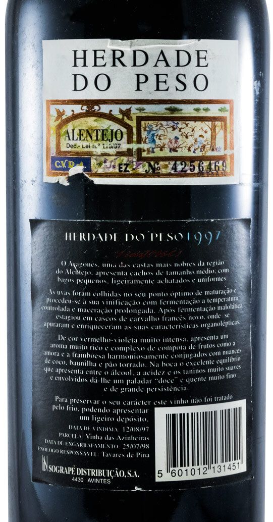 1997 Herdade do Peso Aragones tinto