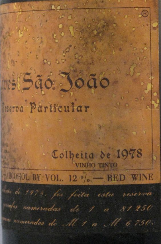 1978 Caves São João Garrafeira Particular tinto