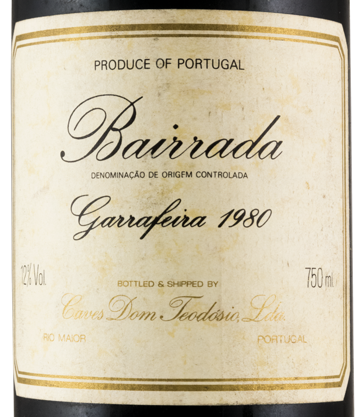 1980 Caves Dom Teodósio Garrafeira tinto