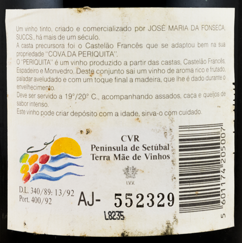 1985 José Maria da Fonseca Periquita Reserva red