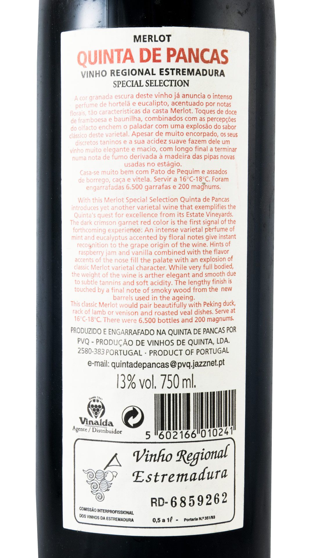 1999 Quinta de Pancas Merlot tinto