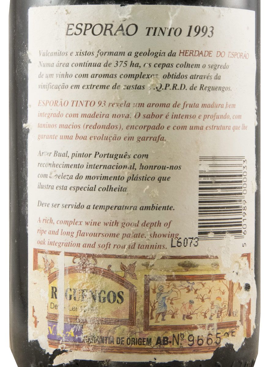 1993 Herdade do Esporão Cabernet Sauvignon tinto