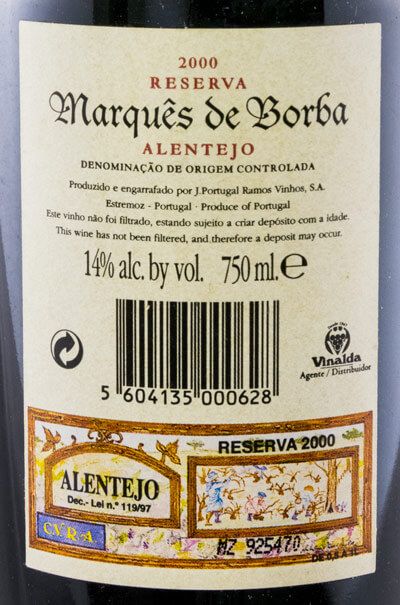 2000 João Portugal Ramos Marquês de Borba Reserva tinto