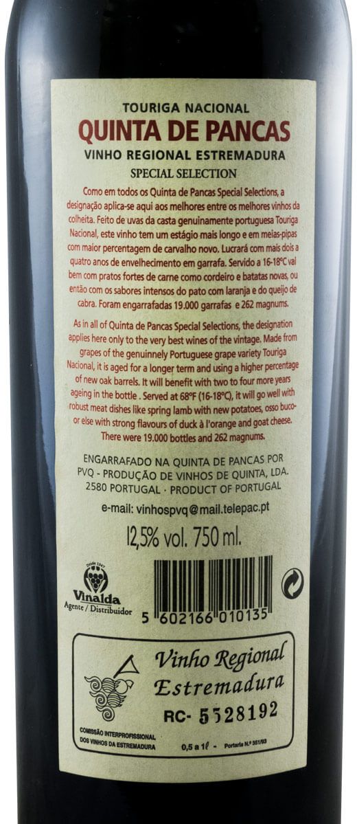 1998 Quinta de Pancas Touriga Nacional Special Select tinto