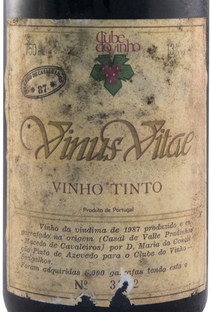 1987 Vinus Vitae Macedo de Cavaleiros red