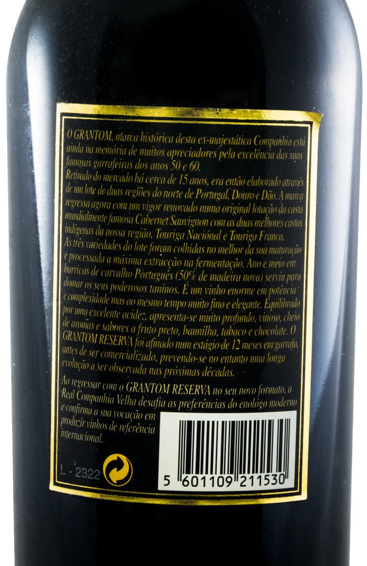 1999 Real Companhia Velha Grantom Reserva red