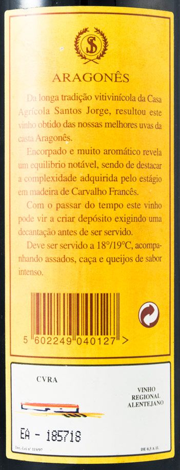 1999 Cerro das Pedras Aragonês red 50cl