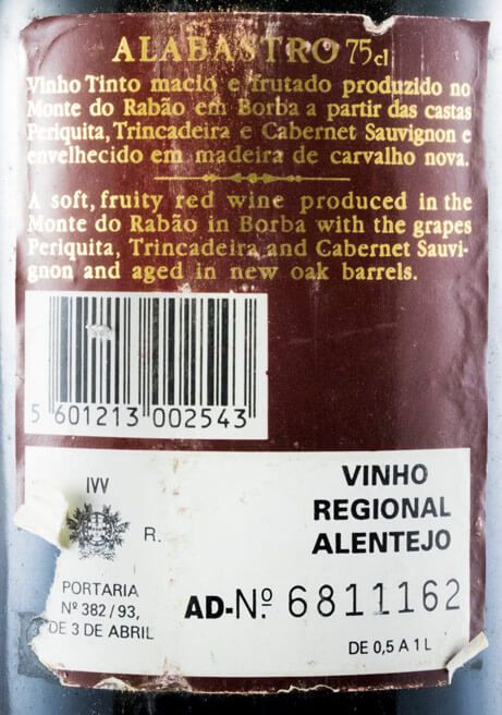1993 Caves Aliança Alabastro red