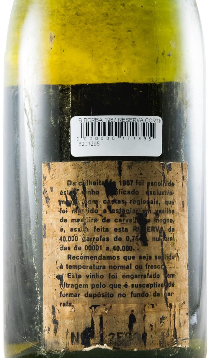 1967 Borba Reserva branco (rótulo de cortiça)