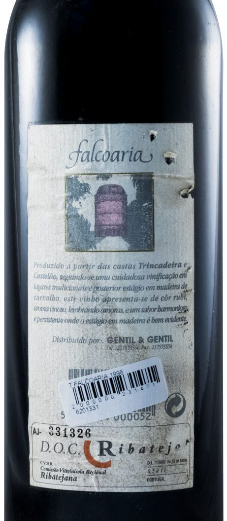 1998 Falcoaria tinto (rótulo danificado)