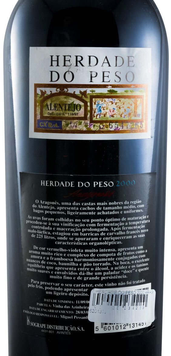 2000 Herdade do Peso Aragonês tinto