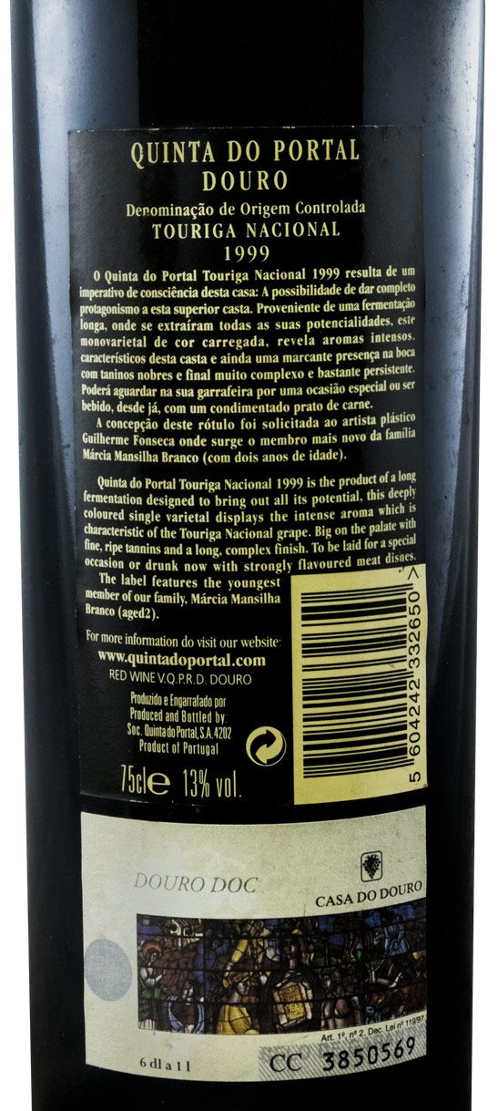 1999 Quinta do Portal Touriga Nacional tinto