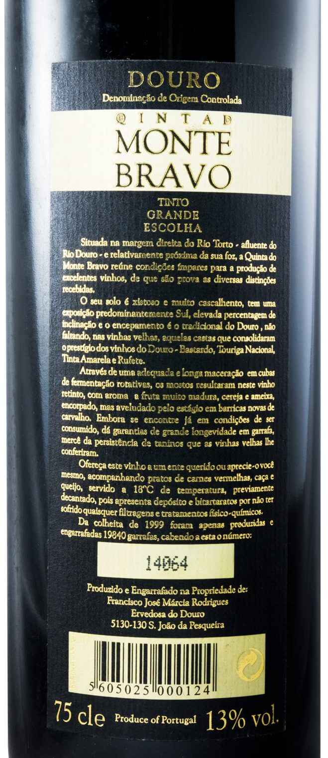1999 Quinta do Monte Bravo Grande Escolha red