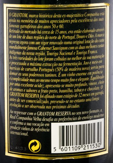2001 Real Companhia Velha Grantom Reserva red