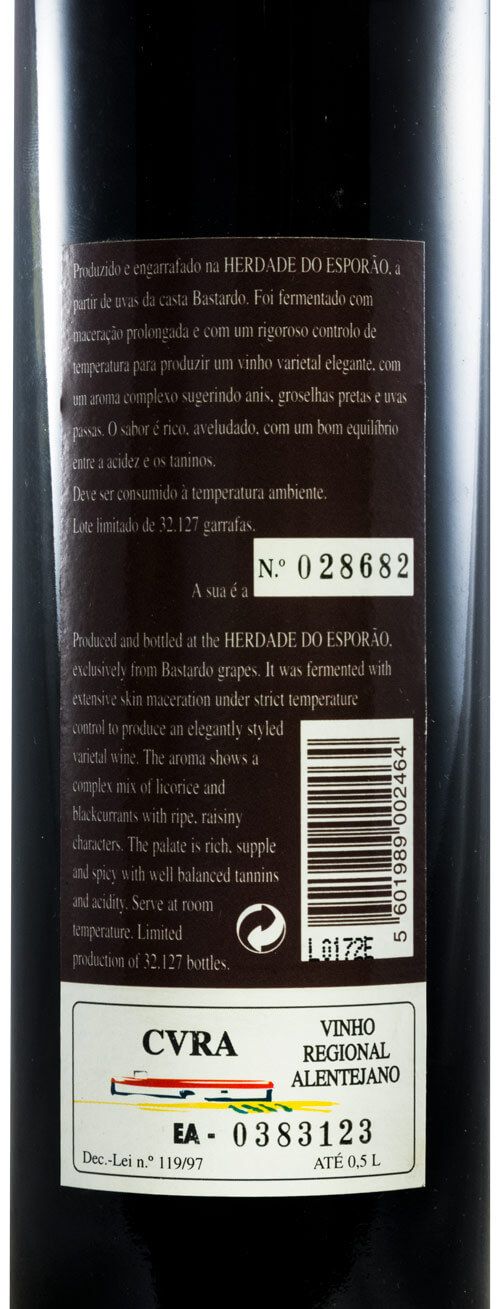 1999 Herdade do Herdade do Esporão Bastardo tinto 50cl