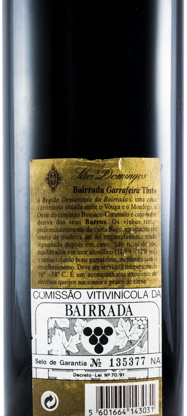 1999 São Domingos Garrafeira Bairrada tinto