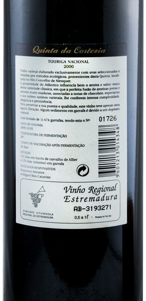 2000 Quinta da Cortezia Touriga Nacional red