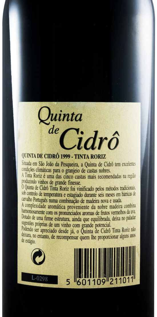 1999 Quinta de Cidrô Tinta Roriz red