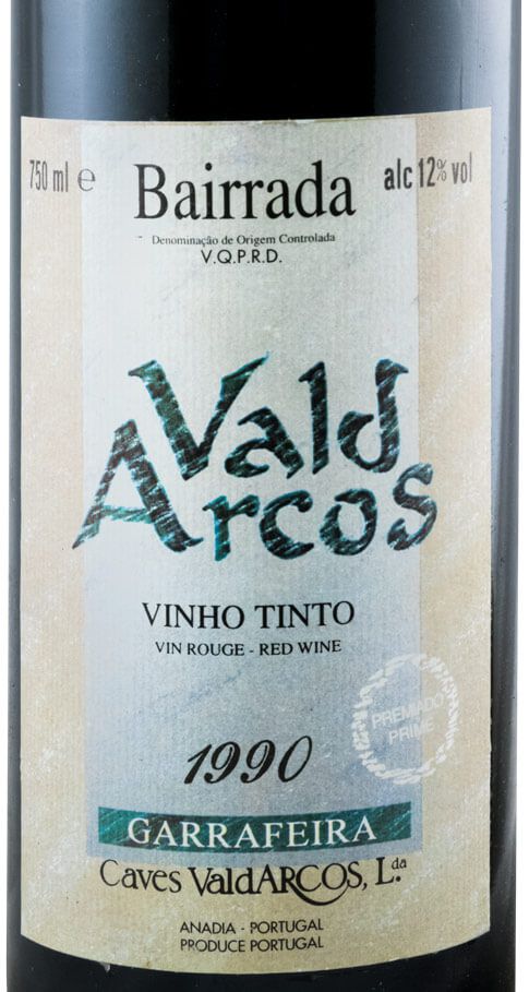 1990 Valdarcos Garrafeira Bairrada red