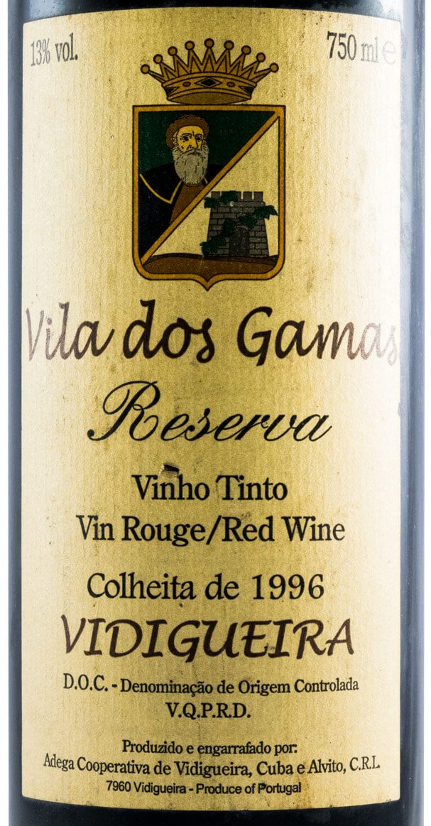 1996 Vidigueira Vila dos Gamas Reserva red