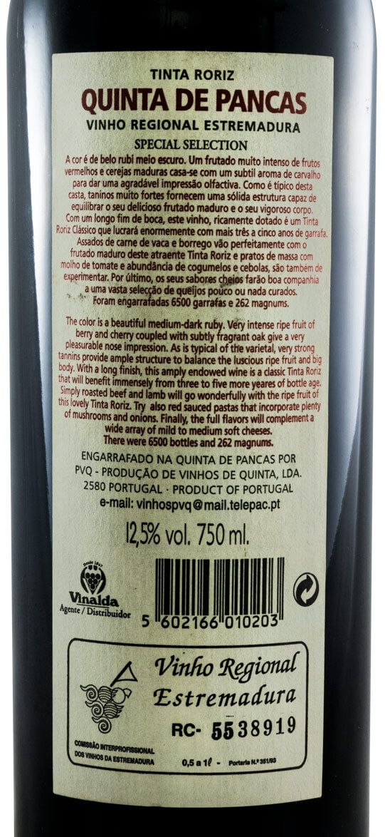 1998 Quinta de Pancas Tinta Roriz red