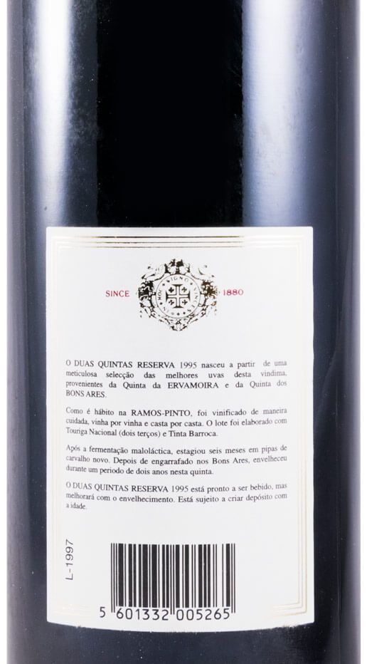 1995 Duas Quintas Reserva tinto