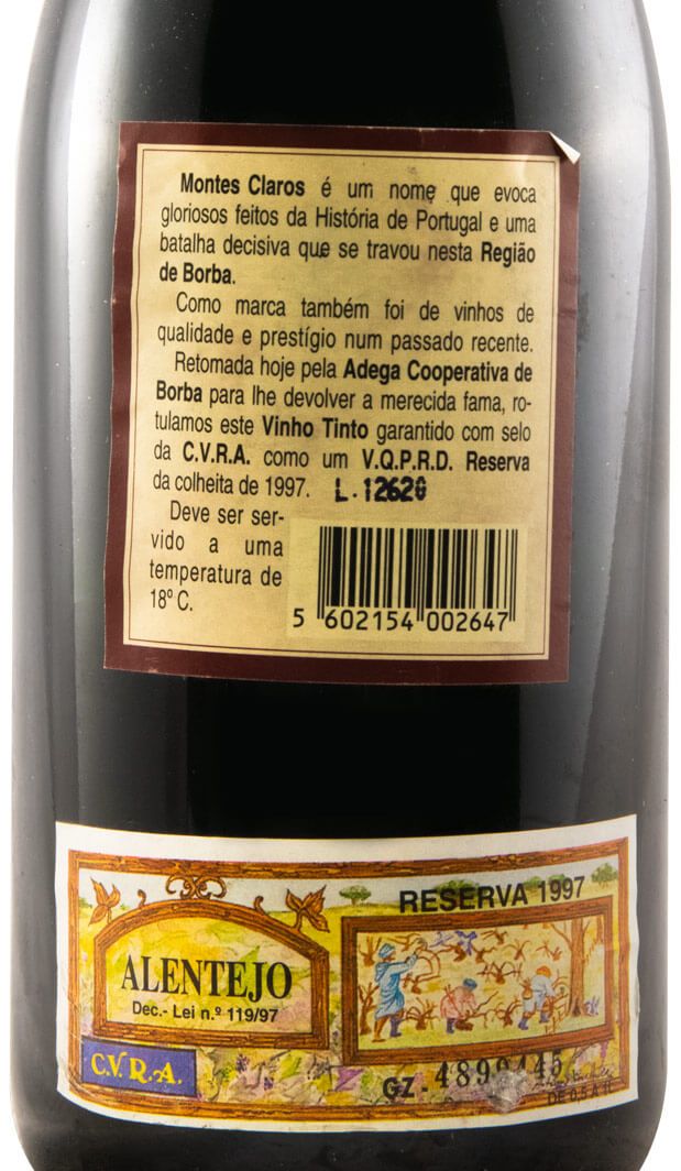 1997 Montes Claros Reserva red