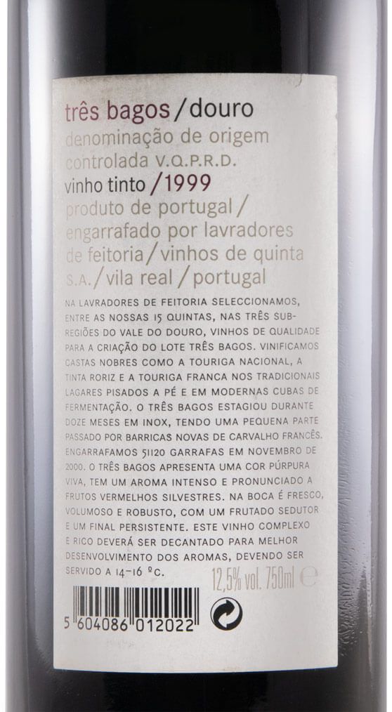 1999 Lavradores de Feitoria Três Bagos red