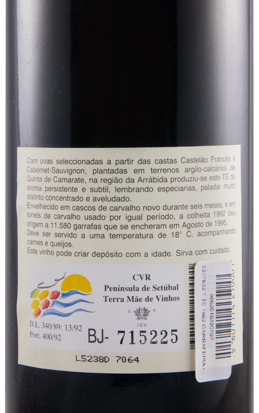 1992 José Maria da Fonseca TE Garrafeira tinto