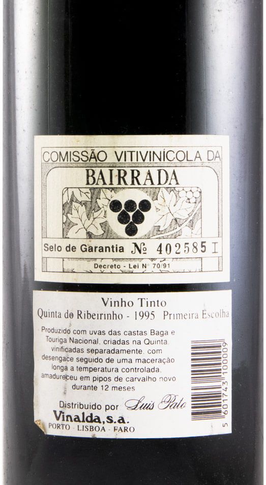 1995 Luís Pato Quinta do Ribeirinho Primeira Escolha red