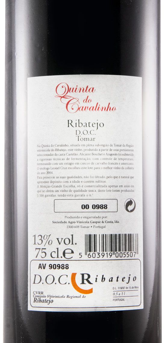 2004 Quinta do Cavalinho Grande Escolha red
