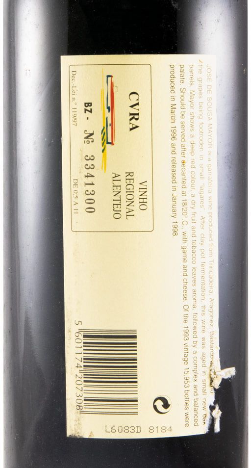 1993 José Maria da Fonseca José de Sousa red Velho red
